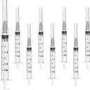 100 Pack 3ml Syringes with Needle, 22 Ga 1.0 inch Needle Luer Lock Syringe, Individually Sealed Wrapped, for Scientific Labs, Measuring Liquid, Feeding Small Animals, Dispensing, Applicator, Watering.