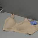 Playtex Women's Wireless Bra, Breathable Smoothing Bras for Women, Moisture-Wicking, Adjustable Straps, 42C, Almond