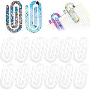 12 Pcs Sublimation Paper Clips Jumbo Blanks, 4x2 Inch Acrylic Sublimation Paperclips Blanks Large, Personalized Paper Clips for Crafts, Gifts, Home, Office, School Use