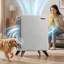 Air Purifiers for Home Large Room Up to 2250 ft - Remove 99% of Smoke Allergies Pet Dander Odor - Dual 3-Stage Filter of Washable Filter and with AQI