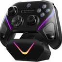 EasySMX D10 Wireless Game Controller – TMR Anti-Drift Joysticks, Dual-Mode Triggers, 1000Hz Polling, Mechanical Buttons, RGB – Bluetooth Gamepad for PC/Switch/Switch2/iOS/Android with Charging Dock