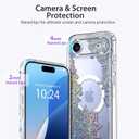 Coolwee Magnetic Glitter for iPhone Air Case, Compatible with MagSafe, Slim Shockprof Cute for Women Girls, 10FT Military Grade Protective Cover for iPhone 17 Air Clear Bling Lace Mandala Henna