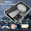 Compatible for OnePlus 1+ 9 Pro Phone Case, 360 Rotatable Ring Holder Kickstand [Non Yellowing] Transparent 4 Airbags Corners Shockproof Protective Cover Case for OnePlus 9 Pro 2021 - Crystal Clear