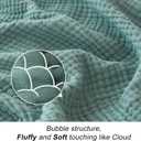 EMME Cotton Blanket Queen Size for Bed Soft Large Muslin Bed Blankets 90"x90" Lightweight Breathable Layering Bedspread All Season Gauze, Teal