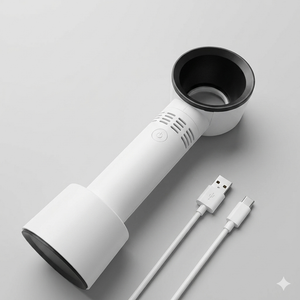 Portable Handheld Cooling Bladeless Fan USB Mini Fan Desktop Rechargeable Quiet 3 Gear