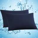Avolare 2 Pack Pillowcases, Envelope Closure Cooling Pillow Case King Size, Breathable & Machine Washable Pillow Covers for Hot Sleepers, Night Sweats - Navy Blue (20"x36")