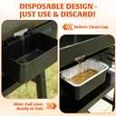 2 x AWEASROY Grease Cup Liners Compatible with Blackstone Griddle - Griddle Accessories, Disposable Grill Tray, Aluminum Foil Drip Pan Grease Catcher Cup Liner for 17, 22, 28, 36 Inch (30 Pack)