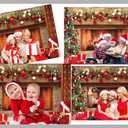 CYLYH 8x6ft Christmas Photography Backdrop Christmas Fireplace Theme Backdrop Xmas Party Decorations Birthday Party Kids Portrait Photo Studio Booth Props