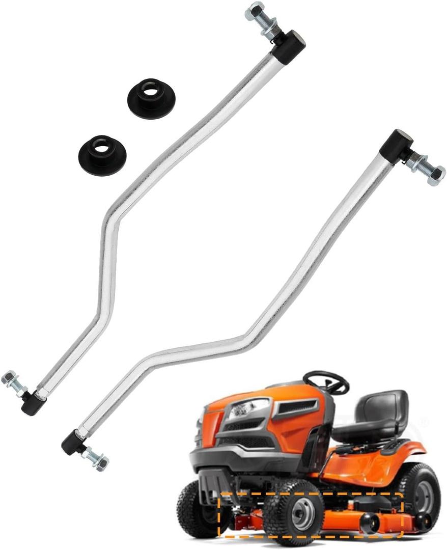 Adjustable Drag Link Set, Compatible with Husqvarna Poulan Craftsman, Left Driver & Right Hand Side, Improved Steering Drag Link Kit w/ Flexible Tie Rod End, Replace#532194740 532194741 194740 194741