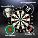 Dartboard with Staple-Free Bullseye Easily Recognizable Numbers 18g Steel Tip Darts Set 12 Steel Tip Darts 18g Mounting Kits Include