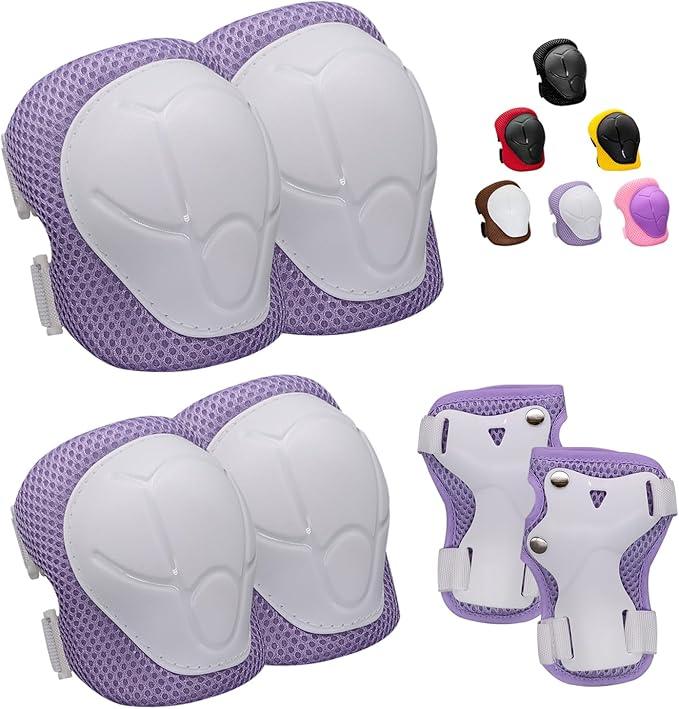 Knee Pads for Kids Knee Pads and Elbow Pads Set Toddler 3-10 Years Protective Gear Set for Girls Boys with Wrist Guards for Skating Cycling Bike Rollerblading Scooter 