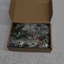 4 Pcs 8" Mini Christmas Wreaths for Kitchen Cabinet Small Christmas Candle Rings Wreaths, Front Door Pillars/Home Table Centerpieces Hanging Garlands, for Windows/Wedding Decor (No Red Ribbon)