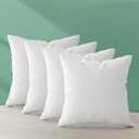 Trendy Home 16x16 Throw Pillow Insert (Set of 4, White) Bed and Couch Pillows Stuffer Hypoallergenic, Decorative Home Outdoor Sofa Pillow Filler (Non Woven, 4 Pack)
