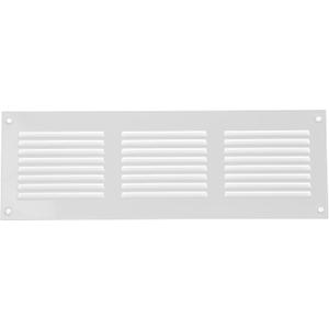 Repa Market 12x4 Inch Air Vent Cover/White Galvanized Steel Louvered Grill Cover with Mesh Screen/Wall or Ceiling Vent/Durable Flush Mount HVAC Register for Indoor and Outdoor Ventilation