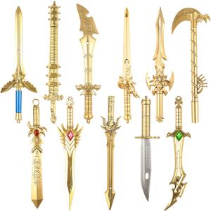 Moodaily 24-Piece Ancient Sword Shape Gel Ink Pens Set - Fun Novelty Pens in Black Ink Cool Sword Plastic Gel Ink Cool Pens for Christmas Birthday Party Presents and Office Writing Supplies