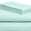 LuxClub 6 PC King Sheet Set, Breathable Luxury Bed Sheets, Deep Pockets 18" Wrinkle Free Cooling Bed Sheets Machine Washable Hotel Bedding Silky Soft - Light Teal King