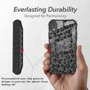 Compatible with iPhone XR Case Black Leopard Design for Women Girls, Military Grade Shockproof Bumper Anti-Scratch Acrylic Back Protection Cover