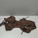 ZAFUL Womens Bathing Suits One Piece Halter Neck Mesh Swimsuit Sexy Cutout Open Back Swim Suit Cheeky Swimwear Deep Coffee Medium