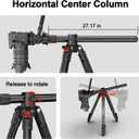 COMAN 72" Overhead Camera Tripod with Fluid Head,Horizontal Tripod for Top-Down Product & Food Photography,Detachable Monopod&Invertible Center Column,Aluminum Tripod for DSLR Camcorder Spotting Scope