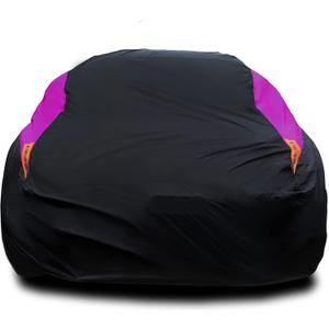MORNYRAY Waterproof Car Cover All Weather Snowproof UV Protection Windproof Outdoor Full car Cover, Universal Fit for Sedan (Fit Sedan Length 194-206 inch, Purple)