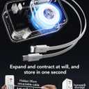 Retractable USB C Charger Wall Plug with 35.5in/90cm Type C Cables Cords,40W Fast Charging Foldable Block Multi Charger for All Devices for iPhone 17/16/15/14/13/12,iPad,Galaxy,Pixel