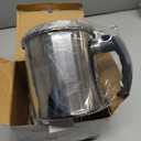 Kyraton Bacon Grease Container With Strainer, 48 oz Stainless Steel Oil Container, Pot Fat Storage With Lid, Easy Grip Handle Suitable For Storing Frying Oil And Cooking Grease 1. Silver