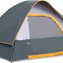 unp Camping Tent 2 Person Dome Tent, Easy to Set Up for Camping, Lightweight Camping Tent, Portable Camping Tent for Outdoor and Backpacking Beaches (Grey, 7ftx5ftx45in)