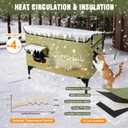 Large Heated Outdoor Cat House for Outside Winter, Insulated Weatherproof Cat Shelter with Slanted Roof, Escape Door & Heating Pad, Elevated Kitty Bed Feral Cat House for Outdoor Cats Stray Barn Cat