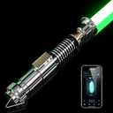 Upgrade XRGB3.0 Smooth Swing Motion Control Light Saber, 16 Sound Fonts Light Saber, Infinite Color Changing Rechargeable, Metal Hilt, Support Heavy Dueling Luke V2 Light Sabers with Stand Toy Tool