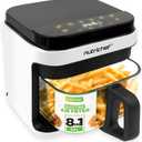 NutriChef Glass Air Fryer, 5.5L, 8 Presets, Cool-Touch Handle, White
8 Presets for Every Meal | See-Through Window | Auto-Stop Safety | 60-Min Digital Timer | Non-Stick Basket | LED Display