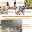 Magnetic Chess Game Board Set: Chess Sets for Adults 15.4'' Storage Box with Pieces Slots - Handcrafted Portable Travel Chess Game for Family Strategy - Gift for Husband Happyramid (Walnut - Coordinate Markings)