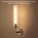 Modern Hardwired Frosted Glass Bathroom Black Wall Sconces 1PC, Handmade Knurled Wall Light Fixture,Vanity Light for Living Room,Hallway, Bedroom, 20" Indoor Wall Lamp, Bulb Included