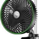 VIVOSUN AeroWave E6 Grow Tent Fan 6, EC Motor, Smart Wifi Control, US Patented Auto Oscillating Clip fan, Weatherproof IP-54, Strong Airflow but Quiet for Hydroponic Ventilation Circulation, 1-Pack (Black)