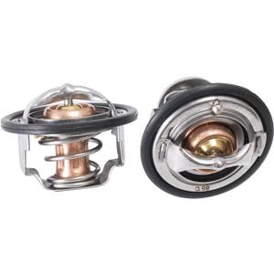 Rldym 2PCS Front & Rear Thermostat Kit 97241129 97241130 for Chevrolet Express Silverado GMC Savana Sierra 6.6L Duramax 2001-2017, Engine Coolant Thermostat