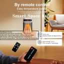 Mini Plug in Heater, Portable Wall Space Heater with Remote, Small Wall Outlet Heating with Adjustable Thermostat and 12H Timer, LED Display for Home Office Bathroom Indoor Use (White)