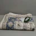 Area Rugs for Living Room 10x14 - Extra Large Machine Washable Vintage Oriental Soft Rug, Low Pile Thin Carpet with Non Slip Backing for Bedroom, Dorm, Dining Room, Indoor House, Office (Blue/Gray)