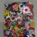 50 PCS Random Shoe Charms Pack for Croc Clog, No-Repeat Different Shoes Decoration Accessories for Kids Teen