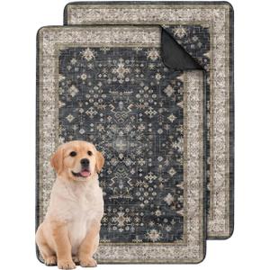 Washable Pee Pads for Dogs 2 Pack, Absorbent Reusable Puppy Pads Waterproof, Leakproof & Non-Slip Whelping Pad, Potty Training Pads for Dogs Playpen Mat 24x36