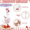 2 Packs Mini Goose Chef Outfits Chef Hats and Aprons for 7-inch Desk Goose Statue Christmas Desk Decor Cute Magnetic Duck Costume Decor Christmas Gift