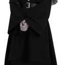 CR ROLECOS The Nun Costume Plus Size Scary Nun Outfit Priest Halloween Costume Black (Large)