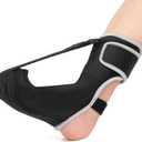 Plantar Fasciitis Night Splint-Adjustable Planter Facetious Relief Brace Women Men Straps(Black-1PC)