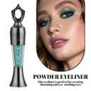 2 x Sheda Powder Eyeliner, a handcrafted, 100% natural powder eyeliner, waterproof, long-lasting, rich, smudge-resistant color (Dark Green)