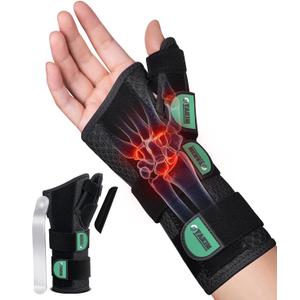 Wrist Brace with Thumb Support for Carpal Tunnel, Thumb Brace for De Quervain's Tenosynovitis, Tendonitis, Thumb Spica Splint Right Hand, Wrist Support Men and Women