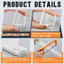 Pickmesh 2 Pcs 36 Inch Adjustable Storm Door Bottom Sweep for Door Seal 1 to 1-2/5 inch Replacement Parts Under Draft Stopper Weather Stripping Threshold Seal (White)