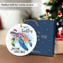 4 x Sea Turtle Ornament 2025 - Sea Turtle Gifts for Women, Men, Beach Christmas Ornaments for Tree, White Elephant Presents, Animal Lover Gifts for Friends Coworker