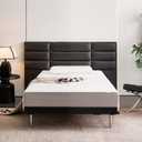 Amazon Basics Memory Foam Mattress, Soft Plush Feel, 10 Inch, Twin, White/Grey