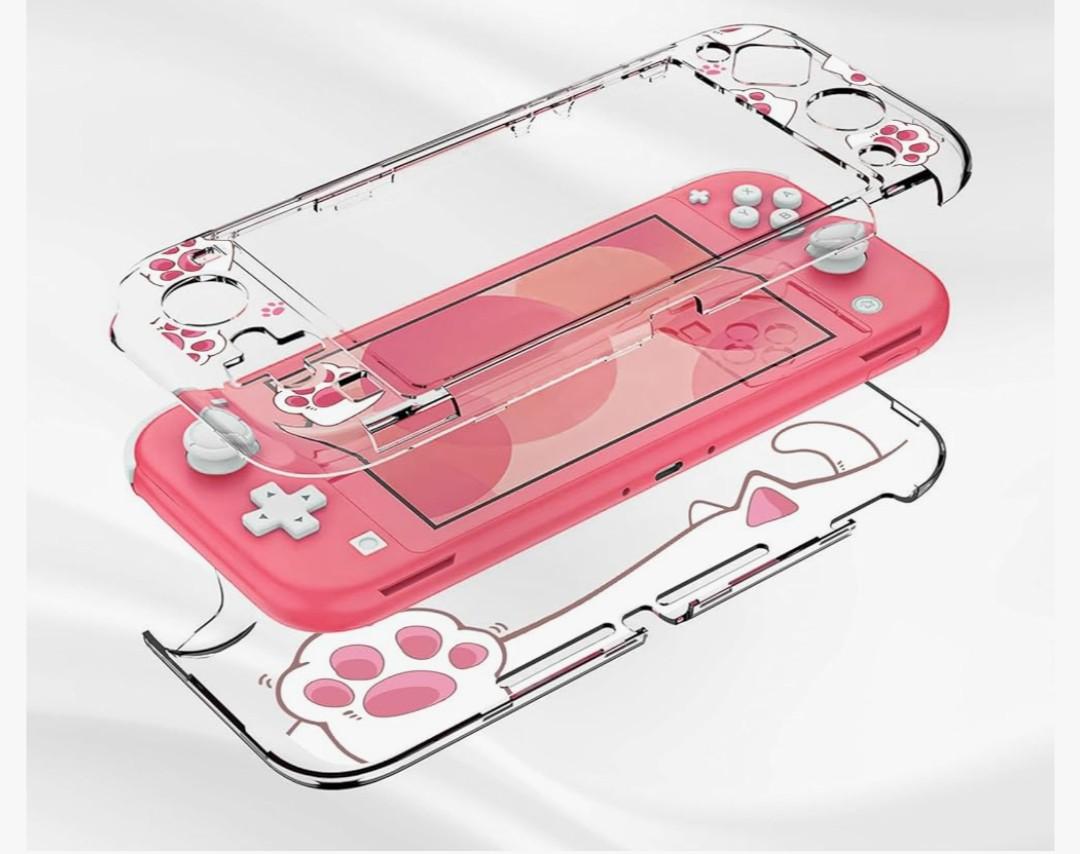 DLseego Protective Case for Switch Lite, Clear Hard PC Case Cover Split Design Shockproof Anti-Scratch Shell Accessories for Switch Lite and Joycon Controller