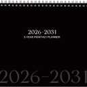 2026-2031 Monthly Planner/Calendar, JUL 2026 - JUN 2031, 5 Year Planner 26-31 with Tabs, Double-Side Pocket, 5 year planner 2026-2031 for Daily Organizing - Black8.5" x 11"