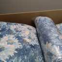 Set of 2 Outdoor Dining Chair Cushions, Patio Seating Cushions, 38x18x4.5 inch, for Garden Patio Furniture (Blue Monet Garden)
