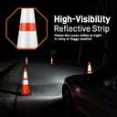 HiGiant 28 Inch Traffic Cones 8 Pack, Orange Safety Cone with Weighted Base, High-Visibility and Impact-Resistant, for Parking, Road Construction, Drivers Training, Driveway